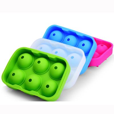 China Viable Free Round BPA Ice Spheres Mold Ice Ball Maker Tray Silicone Ice Cube Mold For Whiskey for sale