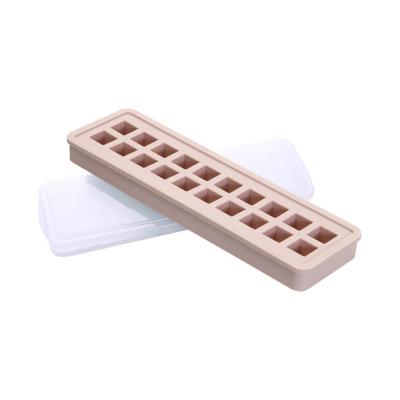 China Viable silicone ice cube trays with easy release odorless lid can make 20 small cubes for sale