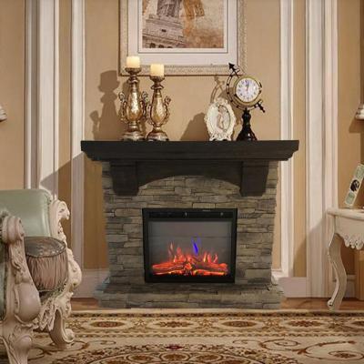 China Household 36 Inch Electric Fireplace With Polystone Mantel Hearth for sale