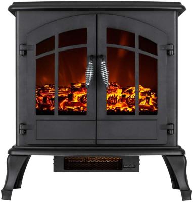 China 3 Sides Log Flame Effect 22inch Electric Fireplace Freestand Mini Electric Fireplace Three Sided Portable Fireplace Electric Heater Cheap Place for sale