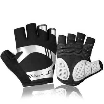 China Durable WHEEL UP Half Finger Gloves Men Women Shockproof Breathable Cycling Sports for sale