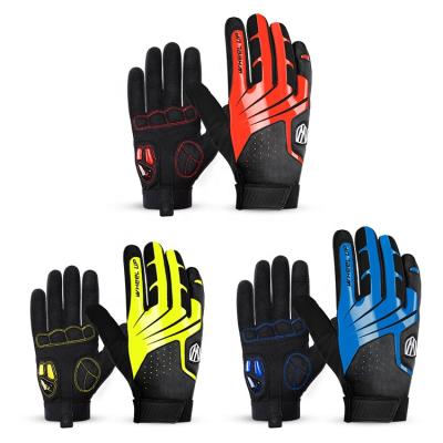 China Windproof and Warm WHEEL UP Colorful Shock Absorption Bicycle Gloves Full Finger Riding Bicycle Gloves for sale