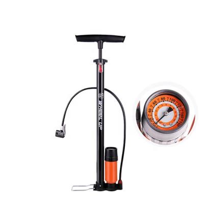 China Rubber Hose Pressure Gauge/WHEEL Frost Free and Heat Resistance UP Bicycle Accessories Floor Pump Bike Air Foot Pump with 160PSI Gauge Inflator Tire Recirculation Pump for sale