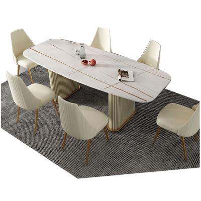 China Italy Marble Base Restaurant Table Modern Design Dining Table Solid Wood Marble Top Contemporary Furniture for sale