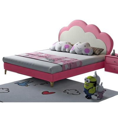 China New Cartoon Fabric Storage Technology Material Kids Beds Solid Wood Princess Bed For Kids Bedroom Furniture for sale