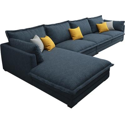 China Supply Custom Fabric or Leather Sofa Miracle Home Furniture Living Contemporary Oversized Sectional Piece Customized Fabric L Shaped Corner Sofa Couch for sale