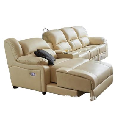 China Modern Luxury Leather Electric Cinema Sofa Style Recliner Sofa Living Room Comfortable Functional Fabric Extended Sofa/Leather Wood Set for sale