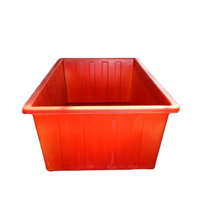 China 500 Liter Capacity Aquaponic Rectangle Poly Open Top Containment Tank Plastic Tub for sale