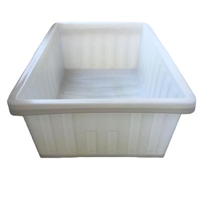 China Seivice Long Life Custom Plastic White Square Large Flower Pots Grow Bed Container for sale