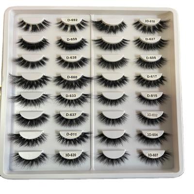 China Hot Selling High Quality Transparent 15mm Black Crisscross Mink Hair False Rod Eyelashes for sale