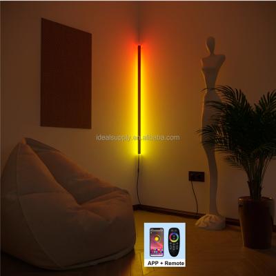 China Creative Modern Nordic Minimalist Hotel Personality Decorative LED Strip Wall Lamp APP LED Corner Wall Lamp for sale