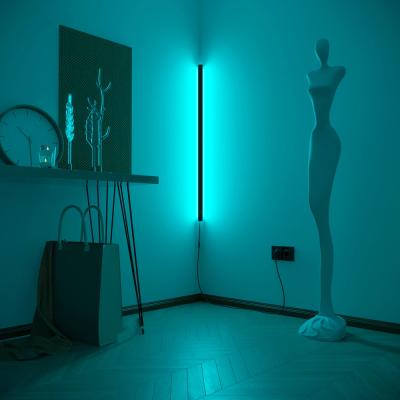 China Zhongshan Modern Factory Smart Home Led Wall Light and APP Black Minimal Colorful Corner RGB Outdoor Bedroom Decorative Wall Lamp for sale