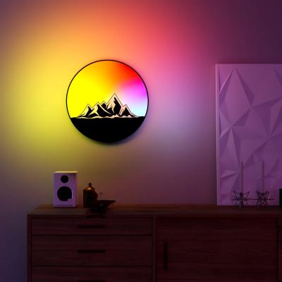 China Noxu Factory Modern Modern Acrylic RGB Led Wall Lights Ice Mountain Wall Lamp Colorful Bedroom Decor Designer Decorative Home Wall Lamp for sale