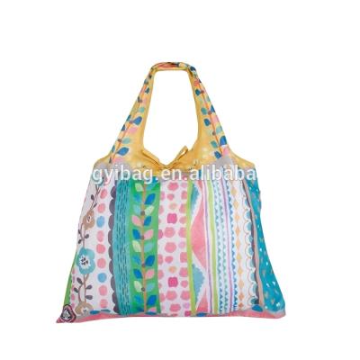 China 210D Recycled Reusable Grocery Tote Bag For Travel Accept Logo Customized Color Customized for sale