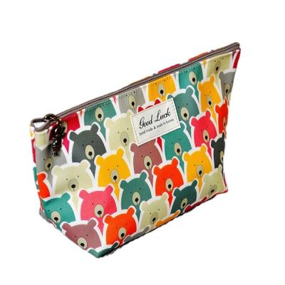 China Eco-friendly Canvas Ladies Fashion Cosmetic Bag For Makeup And Coin Purse for sale