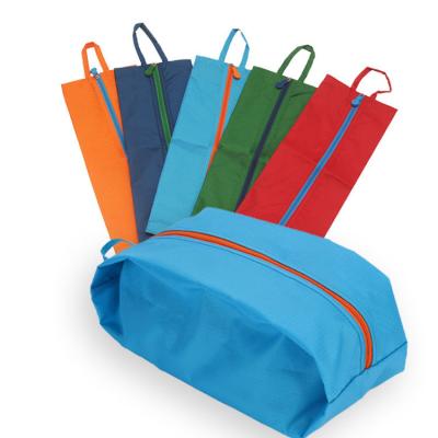 China Non Woven Recyclable Promotion Shoes Dust Bag With Zipper And Shopping Bags With Logo Or Eco Friendly Reusable Bag for sale