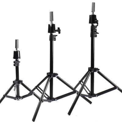 China Wig Making Black Aluminum Alloy Mannequins Tripod Display Stand Mannequin Wig Stand for sale