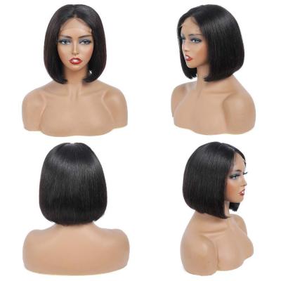 China Silky Straight Short Bob Wigs,Brazilian Human Hair Bob Wigs 100 Frontal Wave Closure Short Bob Wig For Hair Lace Color Women for sale