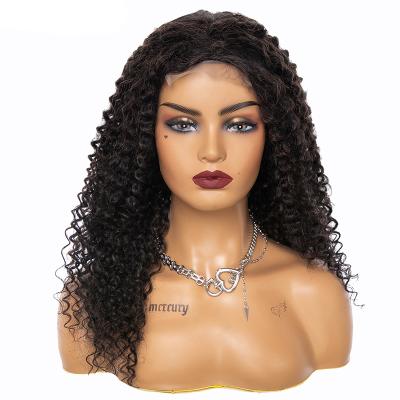 China Kinky Curly Hair Content 4*4 Cheap Curly Hair Lace Wigs 80% for sale