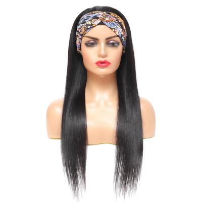 China Wholesale Silky Straight Wave Cuticle Aligned Hair Extension Headband Wig Straight Hair Wig. for sale