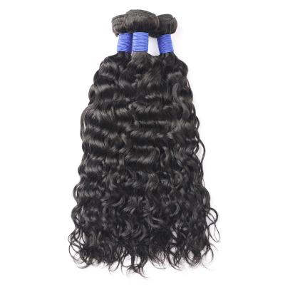 China High Quality Brazilian Virgin Hair Barely Shedding Soft Thick Smooth Water Wave Bundles Natural Hair Bundles Seller for sale