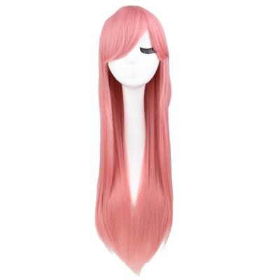 China Wholesale Synthetic Wave Anime Cosplay Wigs Silky Straight Cosplay Wig 80cm Long for sale