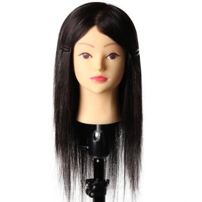 China With wig wholesale price 7-24inch face training mannequin head with 100% hair. for sale