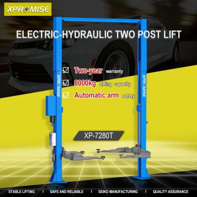 China 8000kg Auto Car Hoist 2 Post Hydraulic Car Lift for sale