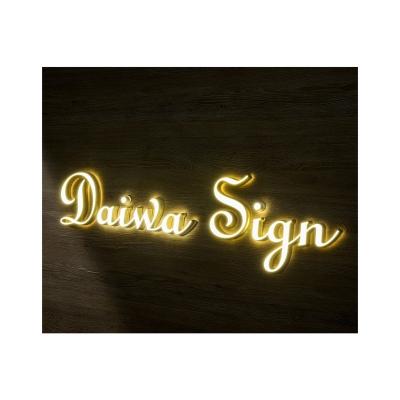 China Other Business Custom Sign Lit Backlit 3d Metal Letters Outdoor Advertising Sign Logo Backlit Led Letter for sale