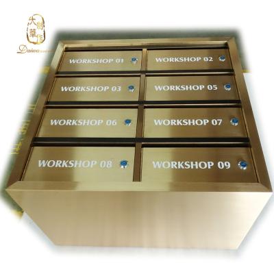 China High End Wall Mounted Ti-Gold Office Metal Letter Box for sale