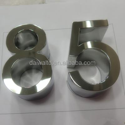 China Stainless steel /opal acrylic/LED stainless steel metal digit/digital bronze or rose gold coin number signage bulk for sale