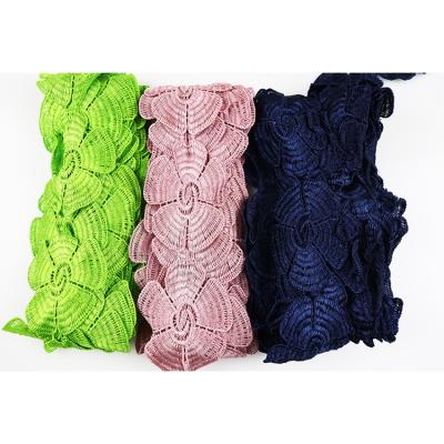 China Cheap Decorative Water Soluble Lace Trim Flower Lace Trim Embroidery Guipure Lace Ribbon Nigera for sale