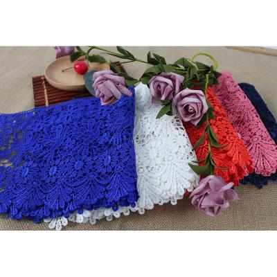 China Water Soluble Trim 20cm Wide Water Soluble Embroidery Lace Trim Nigeria Guipure Lace Trim for sale