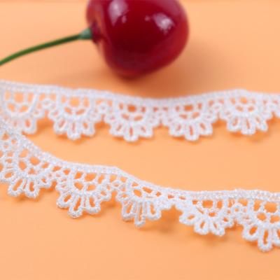 China Viable Wholesale Trim Lace Cotton Guipure Embroidery Lace Wholesale Trim 1.5cm Wide Lace Trim for sale