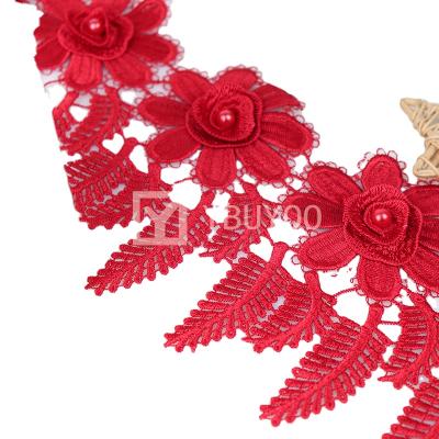 China African Heavy Beaded Rope 3D Lace Bridal Lace Embroidery Viable Lace With Stones YBUYOO Big Seller From China for sale