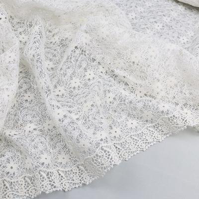 China Latest Customized Water Soluble Lace Fabric 2021 Luxury Lace Fabrics Lace Fabric For Wedding Sequin for sale