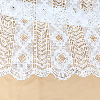 China New design bazin embroidery lace white water soluble guipure fabric french lace for fashion even lace for sale