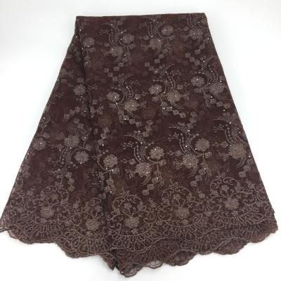 China Beautiful Seller of China YBUYOO Wholesale China YBUYOO Viable Wholesale Lace Polyester Embroidery Lace Mesh Fabric for sale