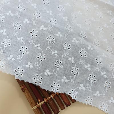 China Sustainable 100% Cotton Mesh Embroidery Fabric Durable Using Soft Comfortable Lace Fabric For Wedding Party Dress for sale