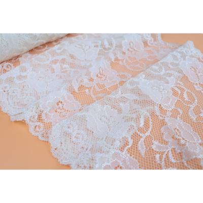 China Viable Wholesale Spandex Elastic Stretch Lace Trim / Nylon Material Lace Trim for sale