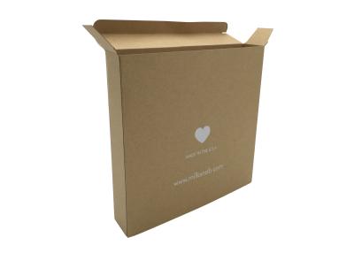 China Single Wall 350 Gsm Kraft Cardboard Gift Boxes With Clear Window Screen Printing for sale