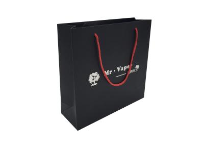 China Shopping Handled Personalized Paper Bags Black OEM ODM Service for sale