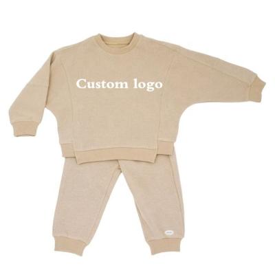 China Boys Casual Clothing Autumn Kids Clothes Fashion Design Long Sleeve Fleece Set for sale