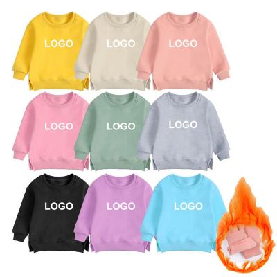 China Autumn Winter Breathable Clothing Fleece Sweatshirt Kids Children's Warm Sweatshirt For Kids Large Crewneck Sweatshirt for sale