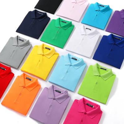 China Anti-wrinkle lapel unisex workwear summer unisex custom logo solid color sports polo shirt for sale