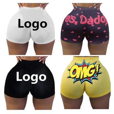 China Anti-Wrinkle New Arrival Summer Biker Yoga Tank Top Basketball Shorts Plus Size Women Snack Candy Cartoon Shorts Gym Custom Shorts for sale