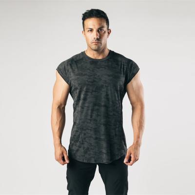 China QUICK DRY Mens Tank Tops Travel Vest Gym Crewneck Tops Camouflage Tank Principal 100% Cotton for sale