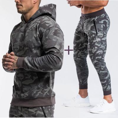 China European and American Sports Suit Men's Wholesale Breathable Camouflage Recreational Winter Running Couple Sports Outdoor Hoodie Set for sale