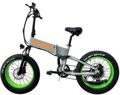 China Fat Tire Aluminum Alloy 48v 750w Wheel Hub Motor Grade A Lithium Battery Electric Power Mountain Foldable Electric Bicycle for sale