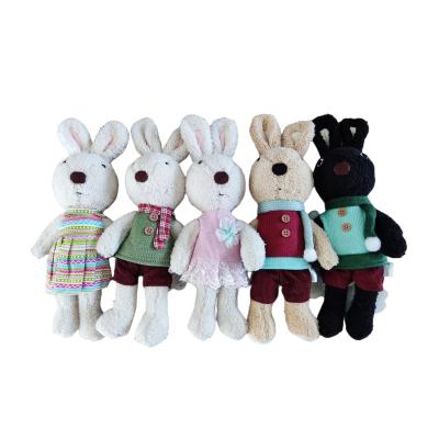 China French Disposable Plush Toy Disposable Prince Rabbit Toy HONGCH Bouguer Doll Sweater Scarf French Rabbit Sugar Rabbit Cute Doll for sale